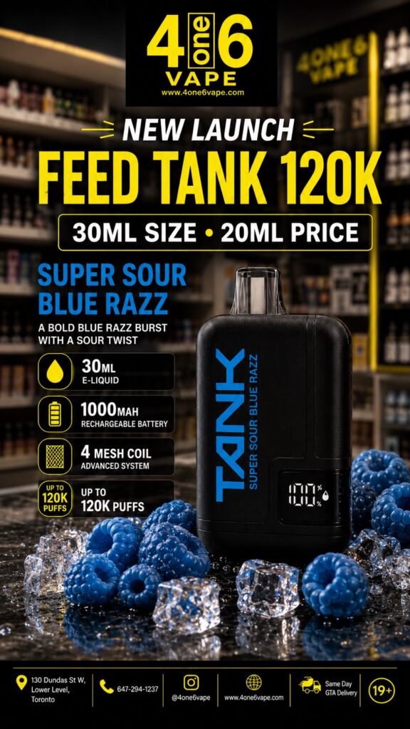 Feed Tank 120K — Super Sour Blue Razz