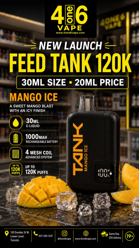 Feed Tank 120K — Mango Ice — buy in Toronto at 4one6 Vape