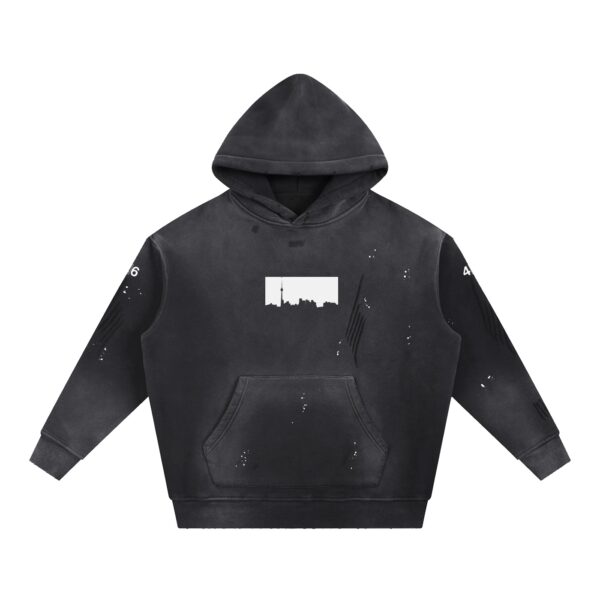 Vintage Washed Frayed Fleece Hoodie — 4one6 Vape Toronto