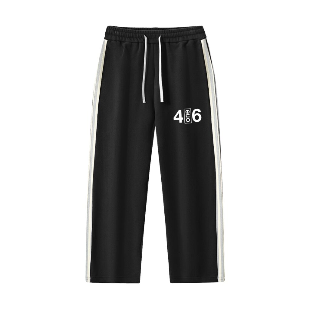 Contrast Side-Stripe Straight-Leg  Pants