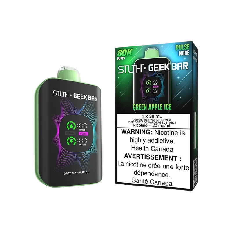STLTH x Geek Bar 80K Green Apple Ice disposable vape — buy in Toronto at 4one6 Vape