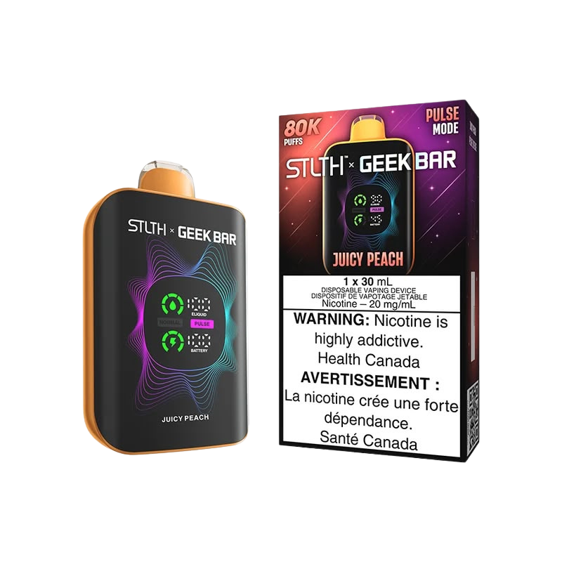 STLTH x Geek Bar 80K Juicy Peach disposable vape — buy in Toronto at 4one6 Vape