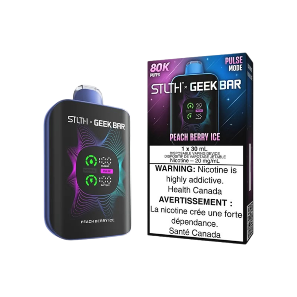 STLTH x Geek Bar 80K — Peach Berry Ice — 4one6 Vape Toronto