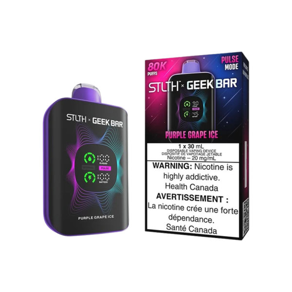 STLTH x Geek Bar 80K — Purple Grape Ice — 4one6 Vape Toronto