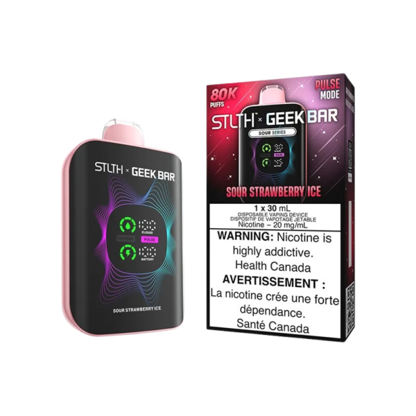 STLTH x Geek Bar 80K — Sour Strawberry Ice — 4one6 Vape Toronto