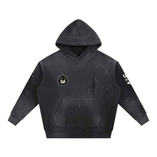 Vintage Washed Frayed Fleece Hoodie — 4one6 Vape Toronto
