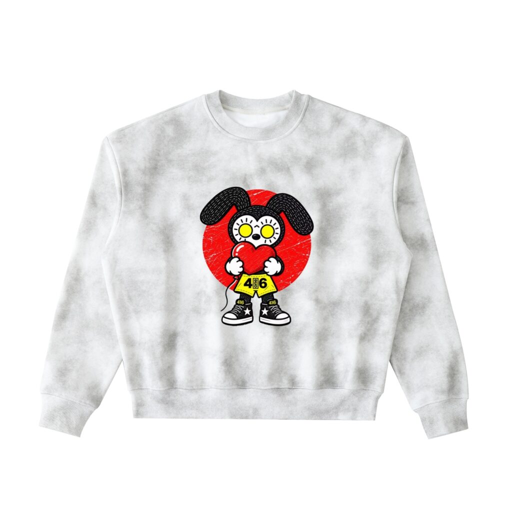 Dirty Washed Boxy Fleeced Sweatshirt — 4ONE6 Merch, Toronto