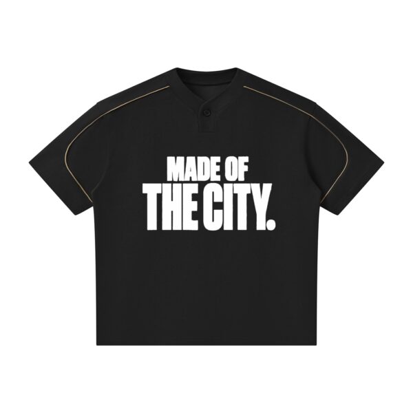 Unisex Oversized Piping Henley T-Shirt — 4one6 Vape Toronto