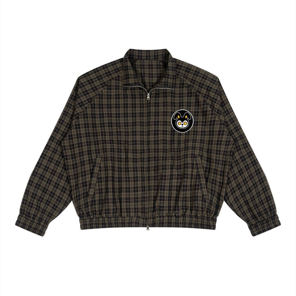 Unisex Plaid Full-Zip Track Jacket