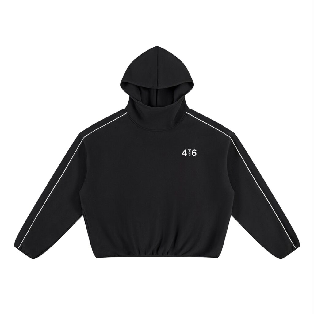 Unisex Boxy Piping Fleece Hoodie