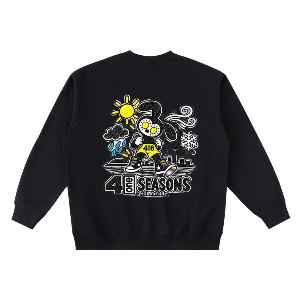 Oversized Crewneck Taped Sweatshirt