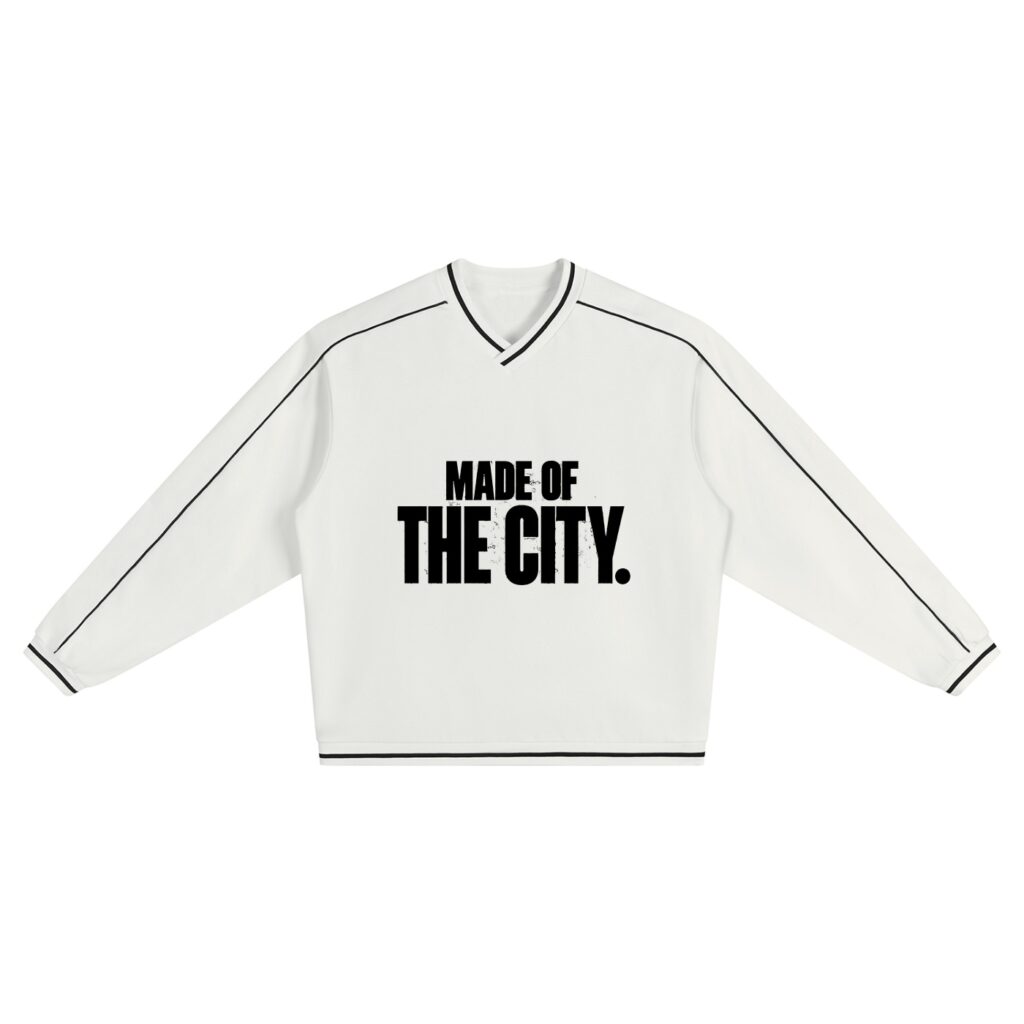 Unisex Color Block V-Neck Sweatshirt