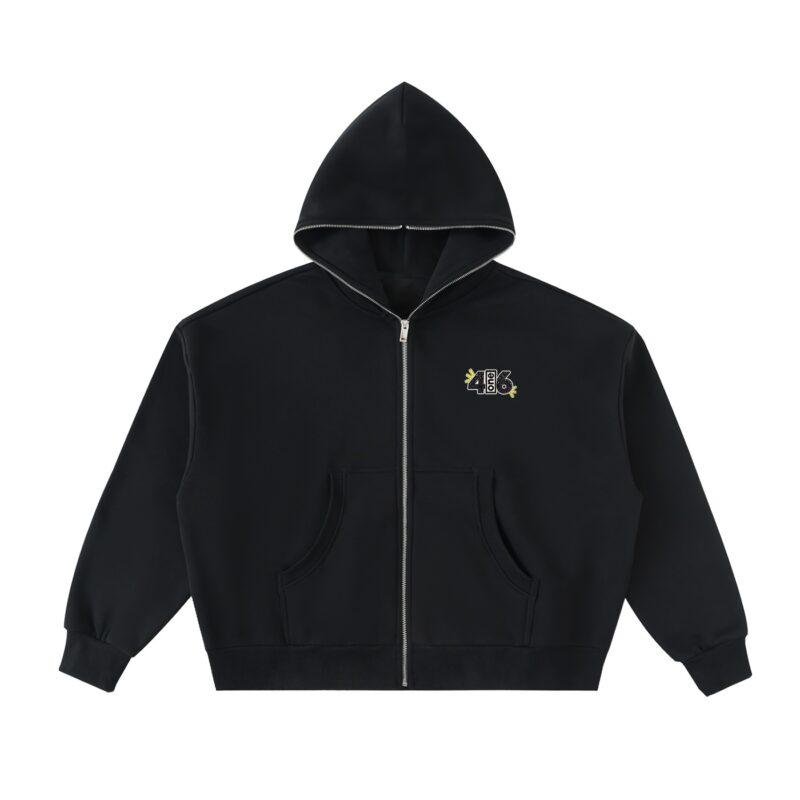 Fleeced Full-Zip Boxy Hoodie — 4ONE6 Merch, Toronto